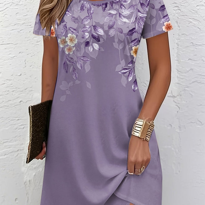 Marjorie | Graceful Floral A-Line Dress