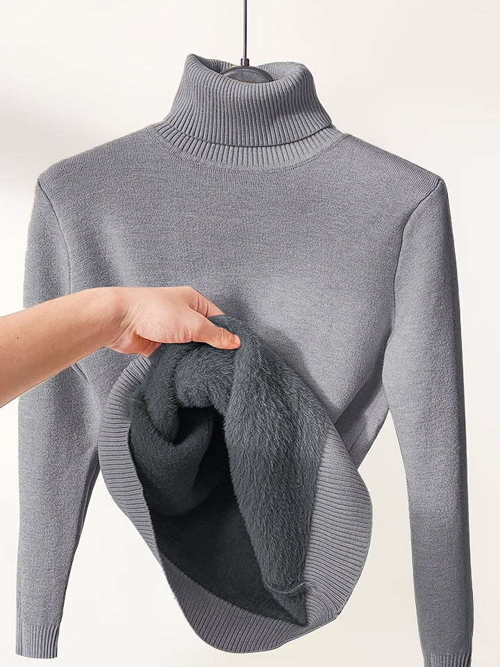 Selena | Cozy Lined High-Neck Jumper