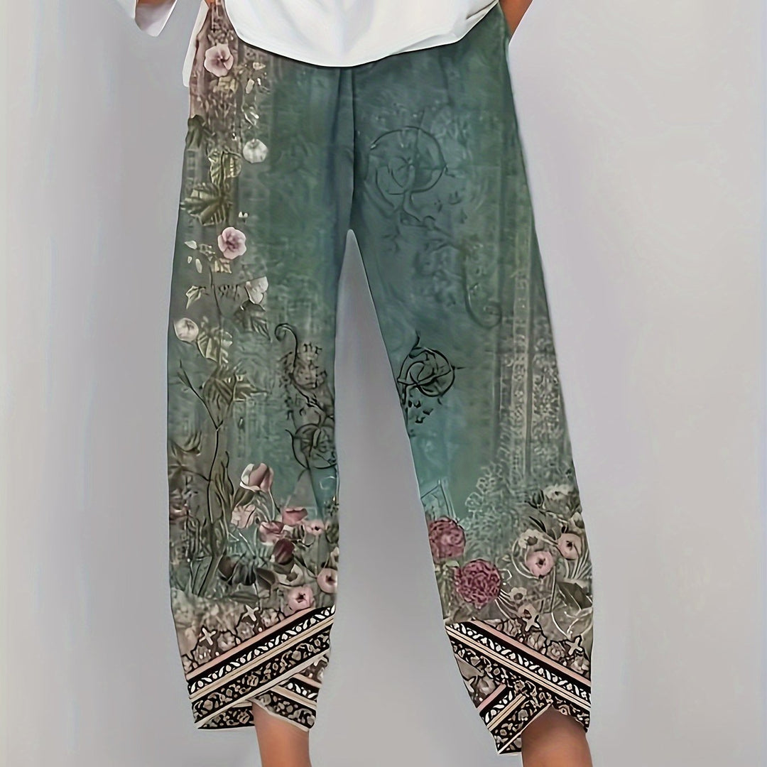 Meredith | Botanical Cropped Trousers