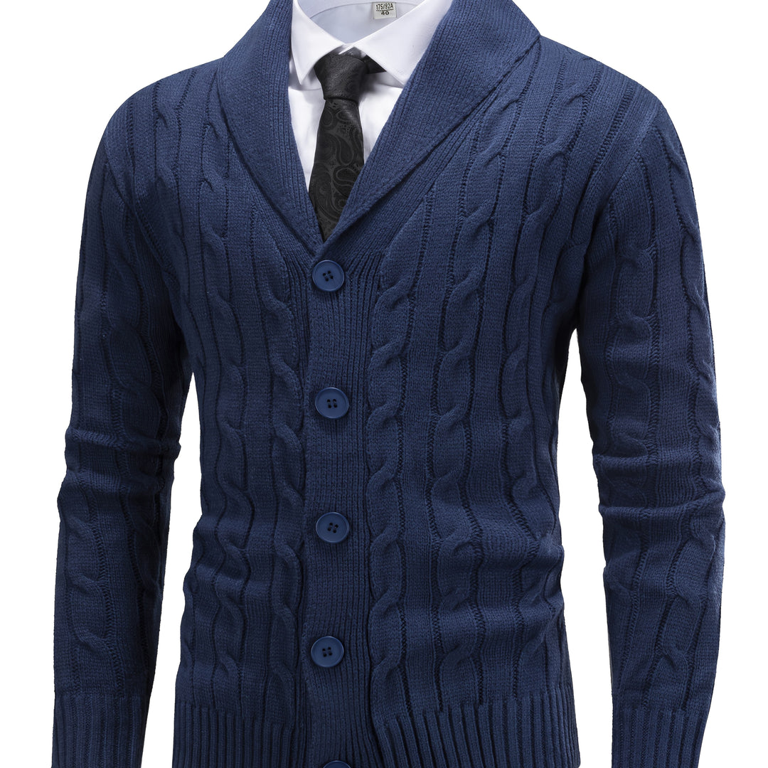 Walter | Shawl Collar Cable Knit Cardigan