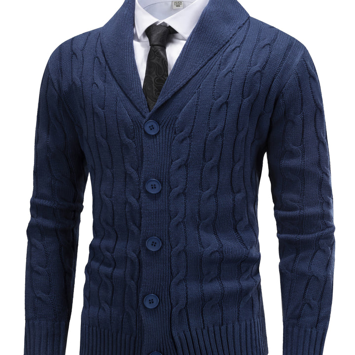 Walter | Shawl Collar Cable Knit Cardigan