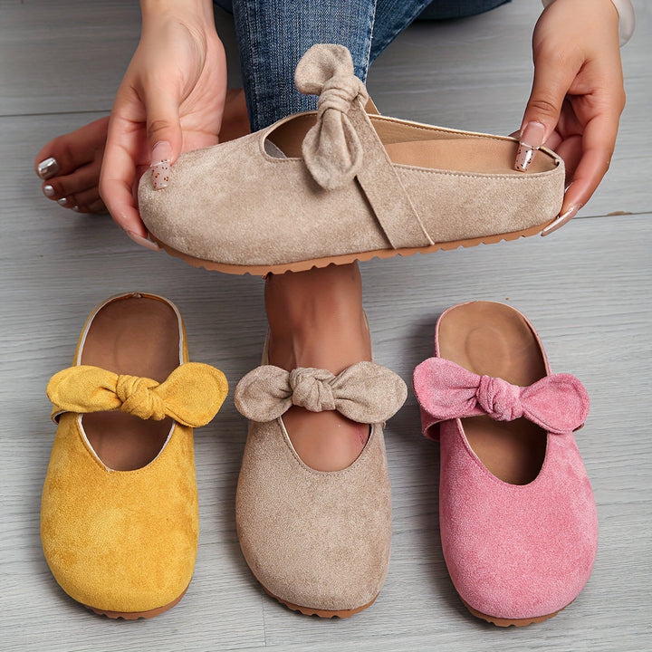 Whitney | Soft Bow Slip-On Mules