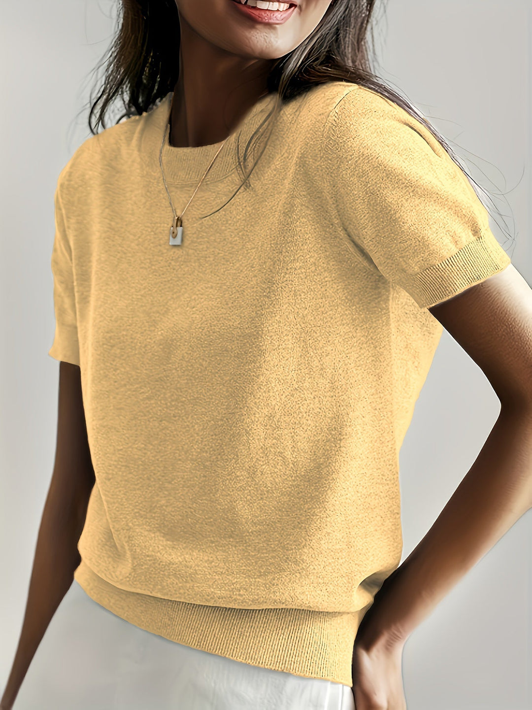 Harriet | Fine-Knit Short Sleeve Jumper