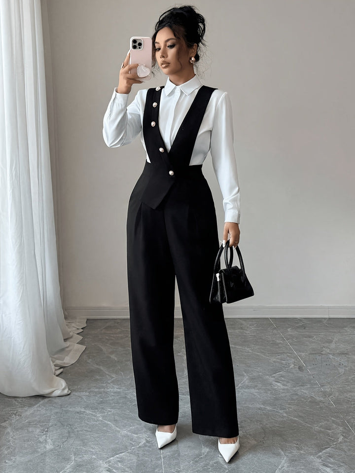 Coralie | Tailored Wide-Leg Jumpsuit