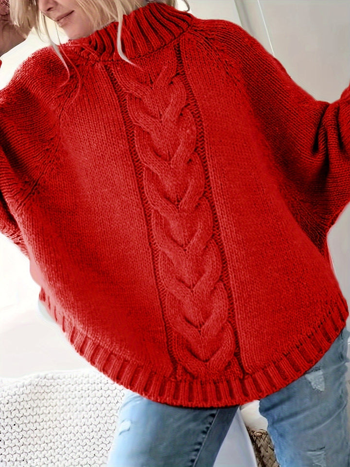Gwendolyn | Cable-Knit High-Neck Jumper