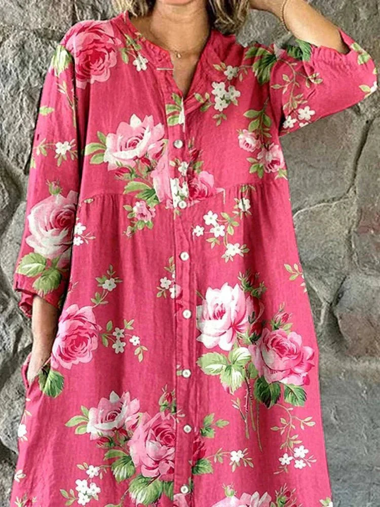 Maddie | Stylish Oversized Art Floral Dress