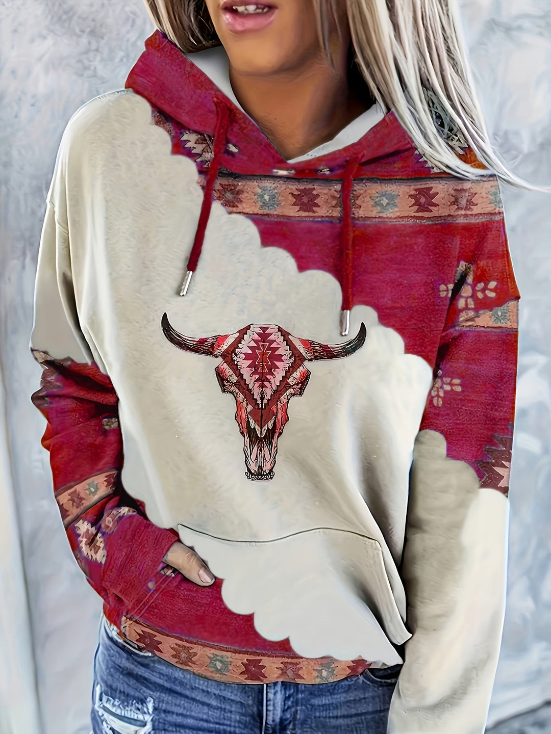 Tamsin | Western-Inspired Print Hoodie
