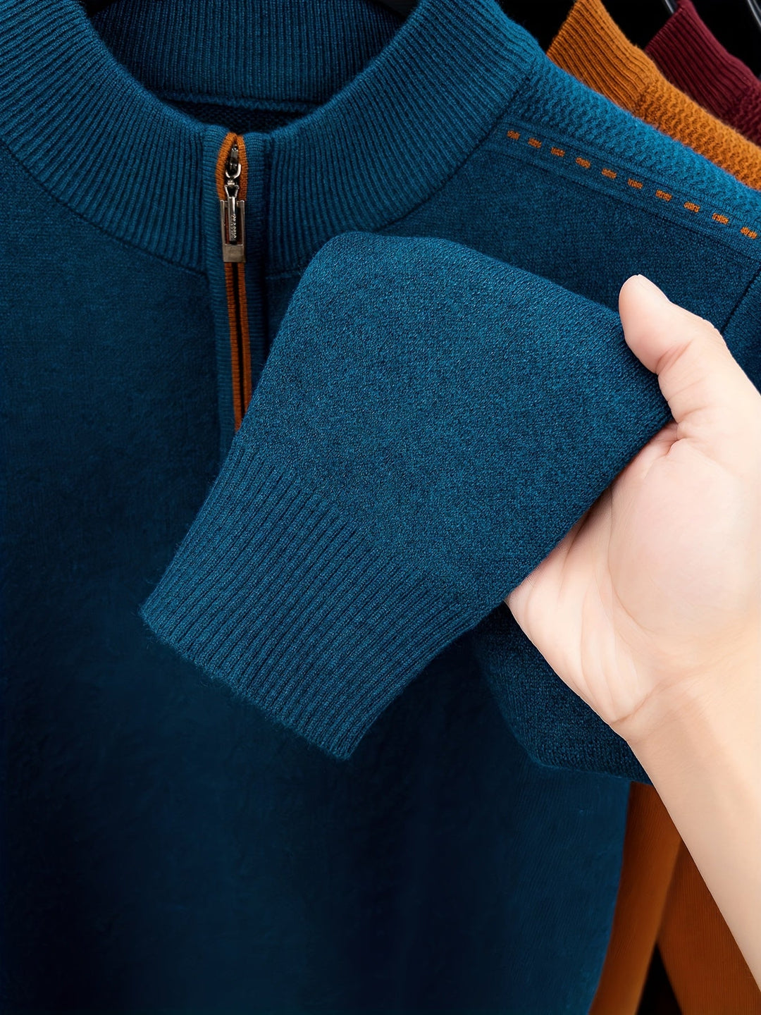 Nathan | Half-Zip Mock Neck Jumper
