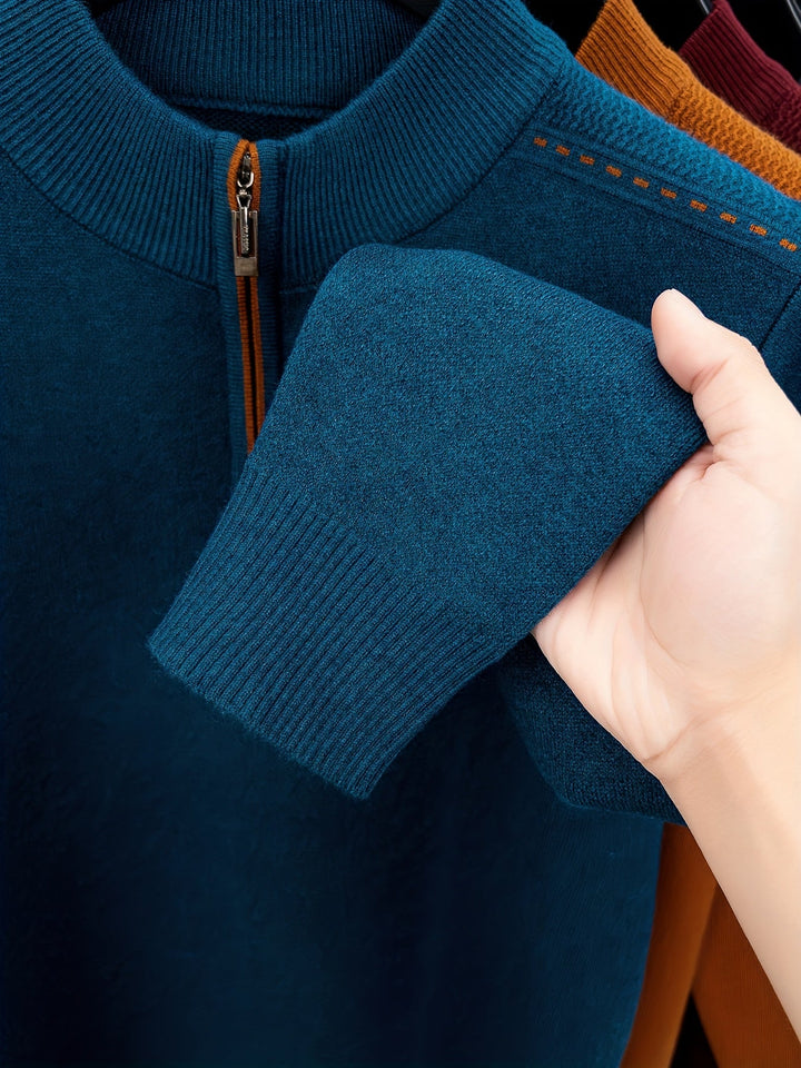Nathan | Half-Zip Mock Neck Jumper