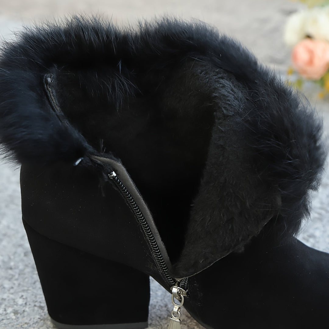 Frances | Warm Block-Heel Ankle Boots