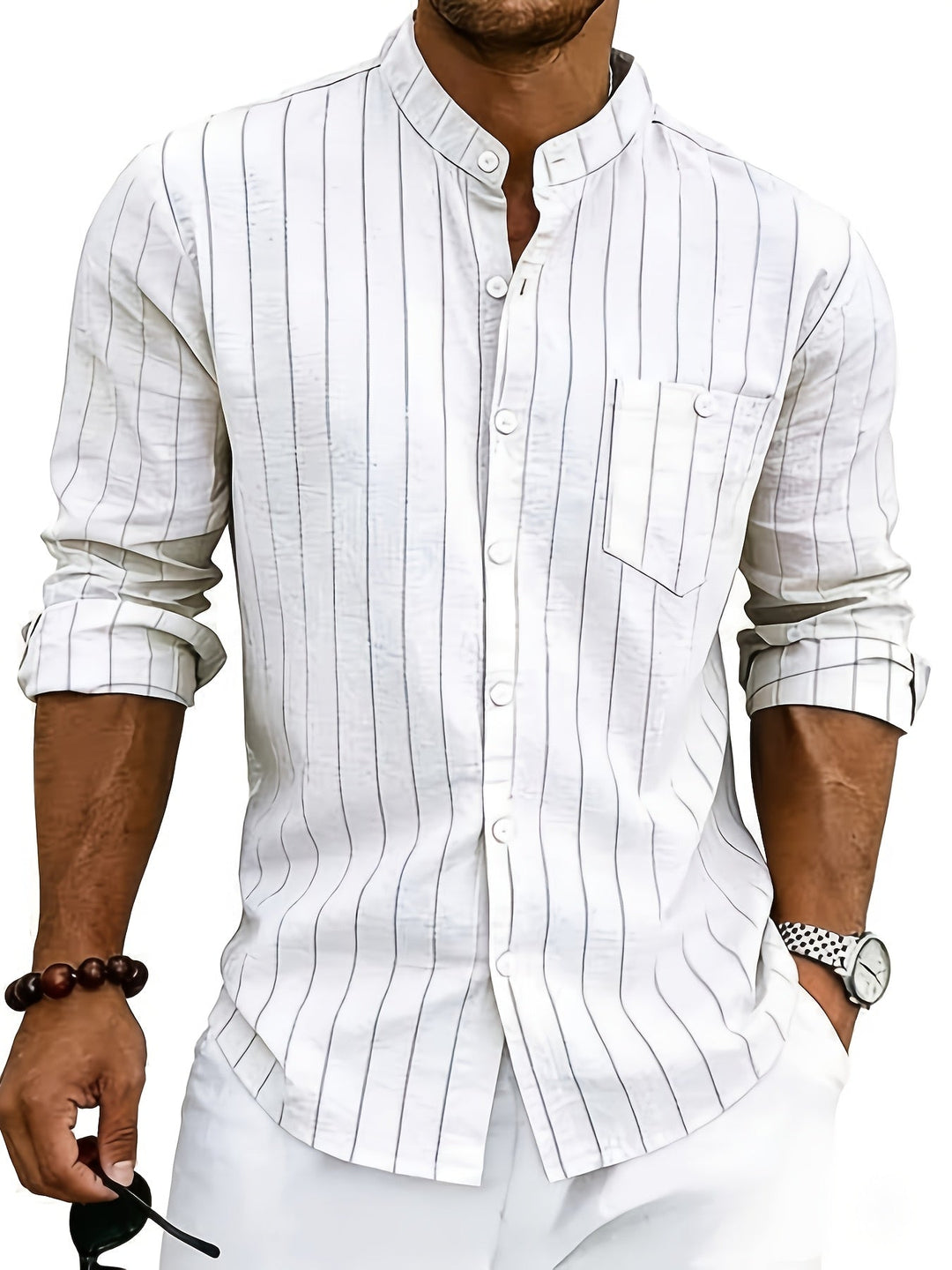 Edward | Striped Button-Up Shirt