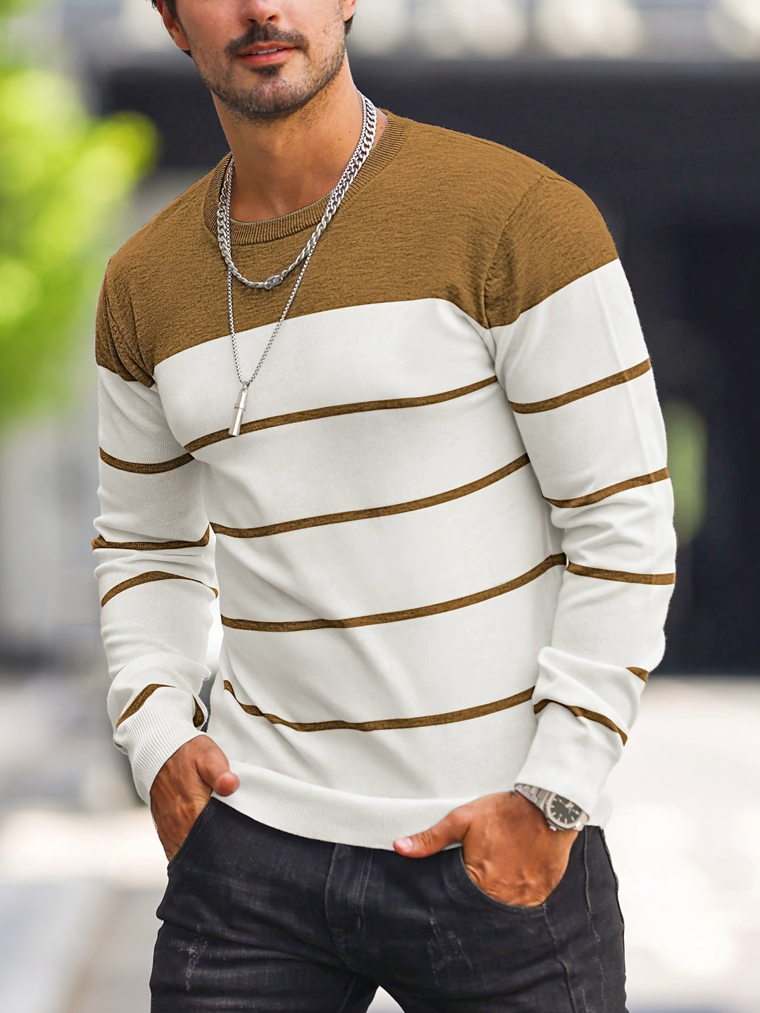 Henry | Striped Crew Neck Jumper