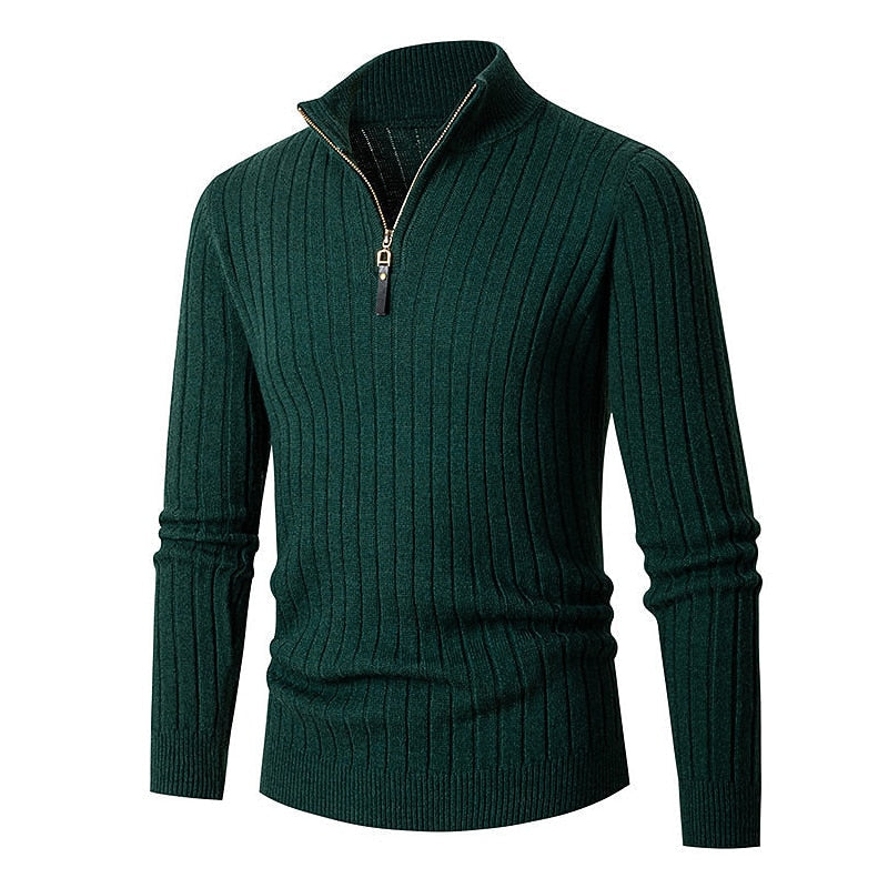 Gavin | Ribbed Quarter-Zip Jumper