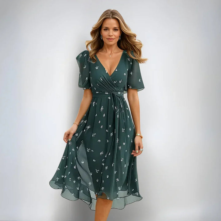 Lydia | V-Neck Short-Sleeve Summer Dress