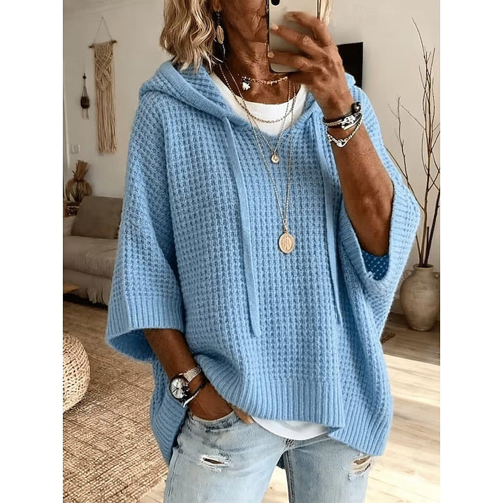Carol | Relaxed Waffle-Textured Hoodie