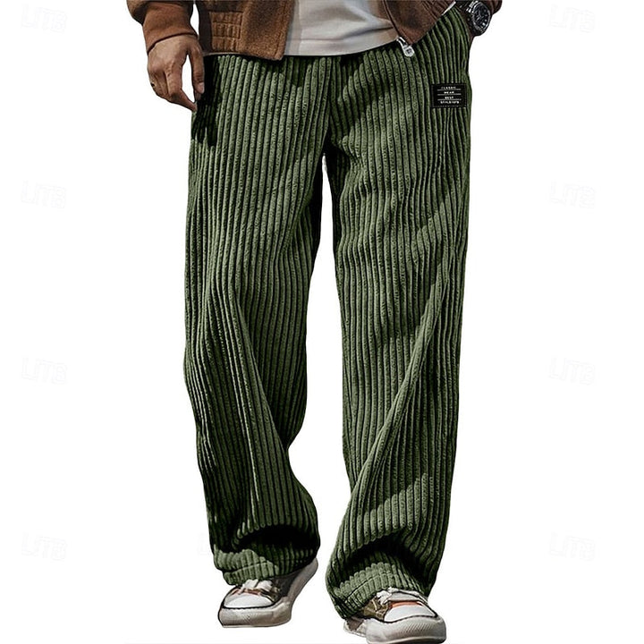 Bryson | Relaxed Ribbed Wide-Leg Trousers