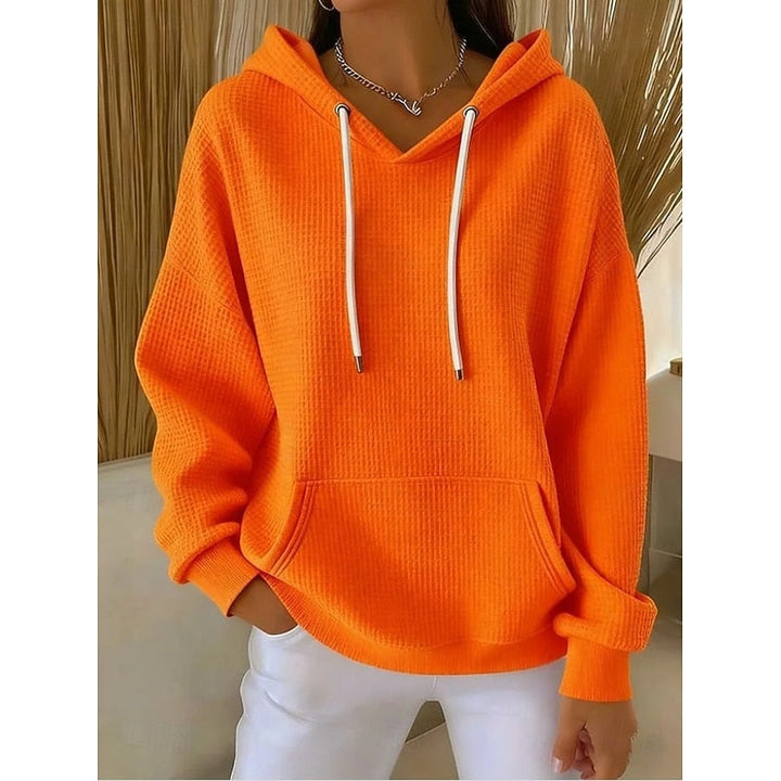 Harper | Textured Drawstring Hoodie