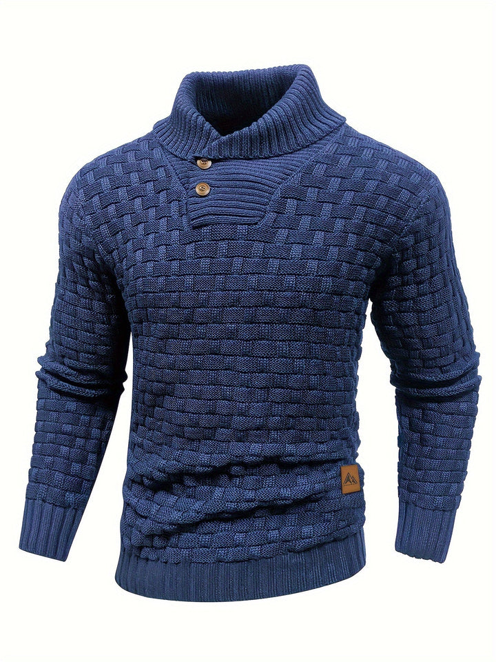 Alistair | Textured Shawl-Collar Jumper