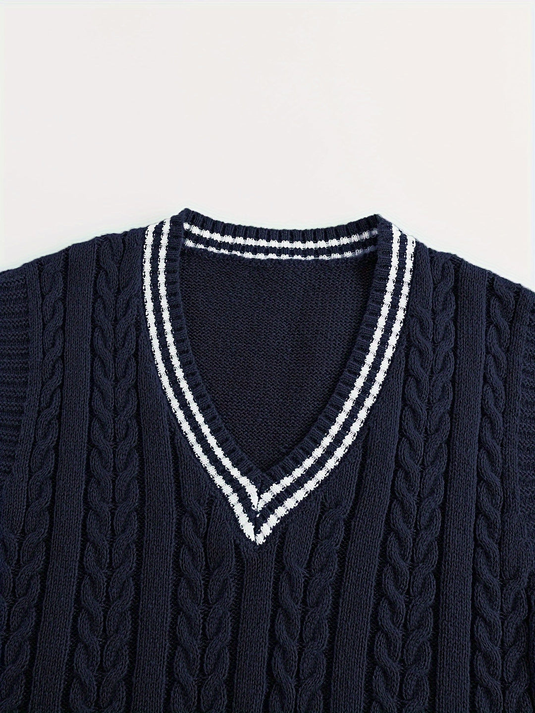 Gideon | Cable-Knit V-Neck Jumper Vest