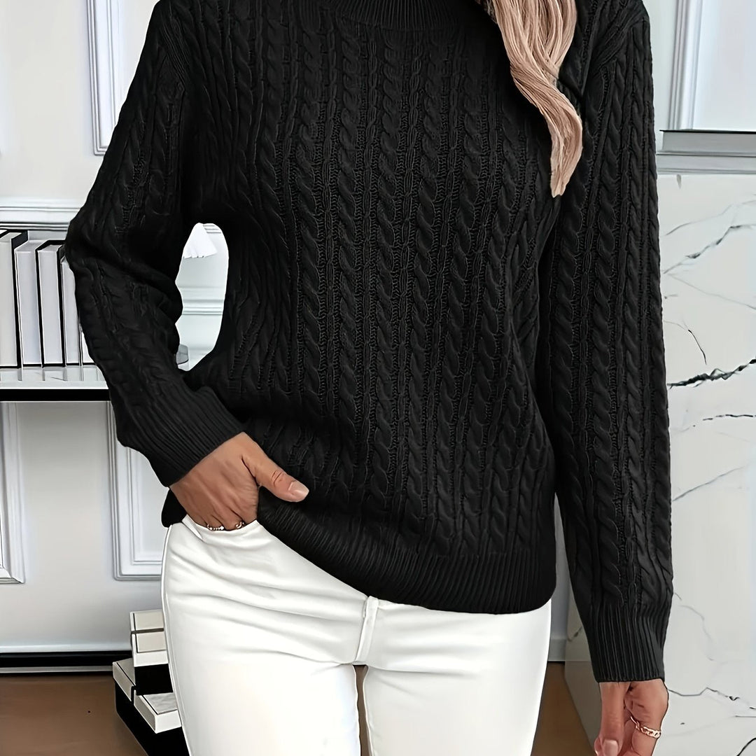 Faye | Cable-Knit Round Neck Jumper