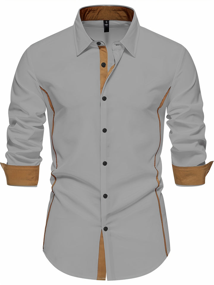 Graham | Contrast-Trim Slim Shirt