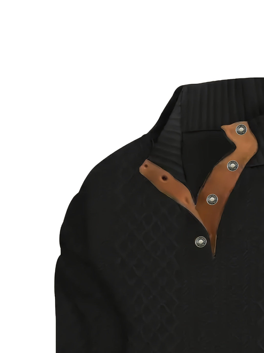 Ronan | Stand Collar Button Henley Jumper