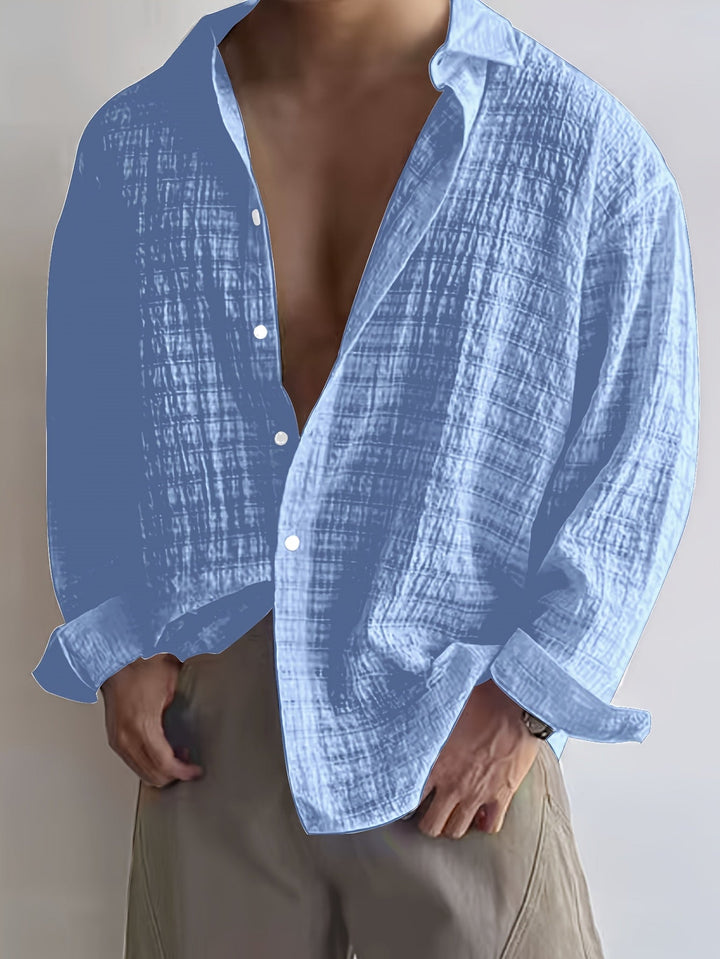 Rafael | Relaxed Textured Long-Sleeve Shirt