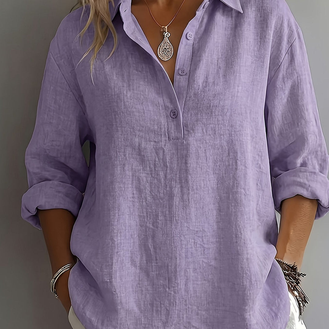 Freya | Relaxed Collared Blouse