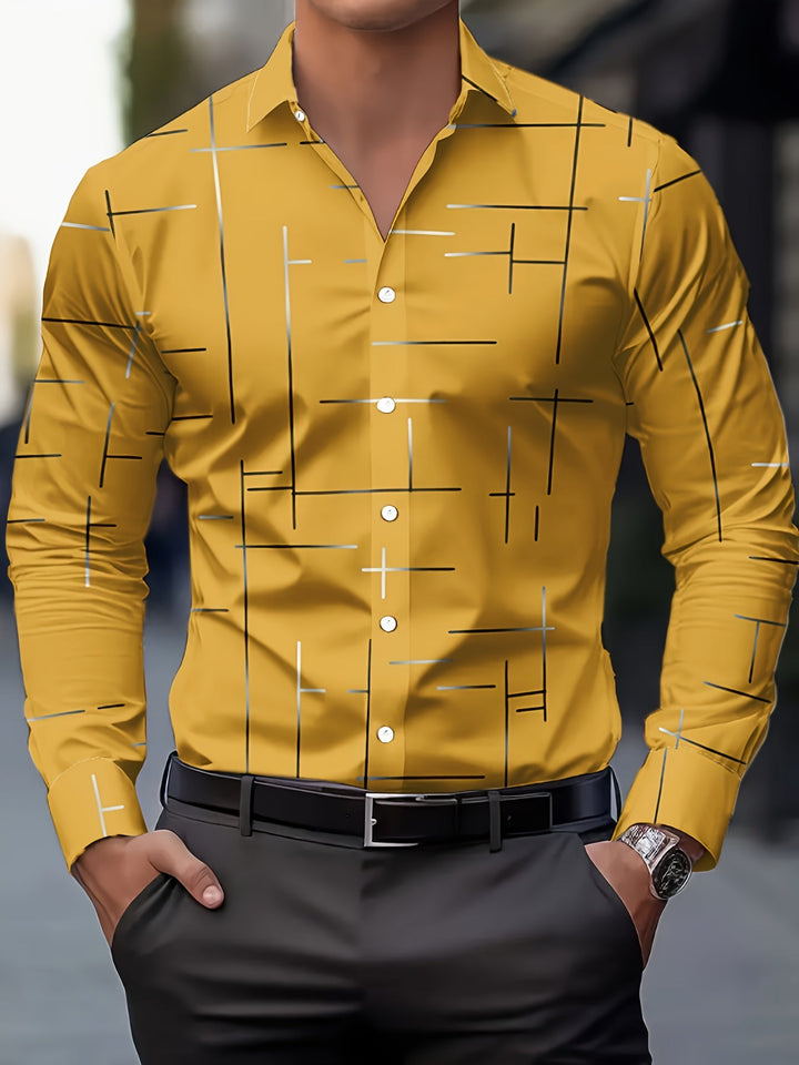Malcolm | Refined Line-Print Shirt