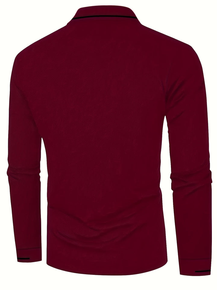 Dalton | Refined Long-Sleeve Polo Shirt