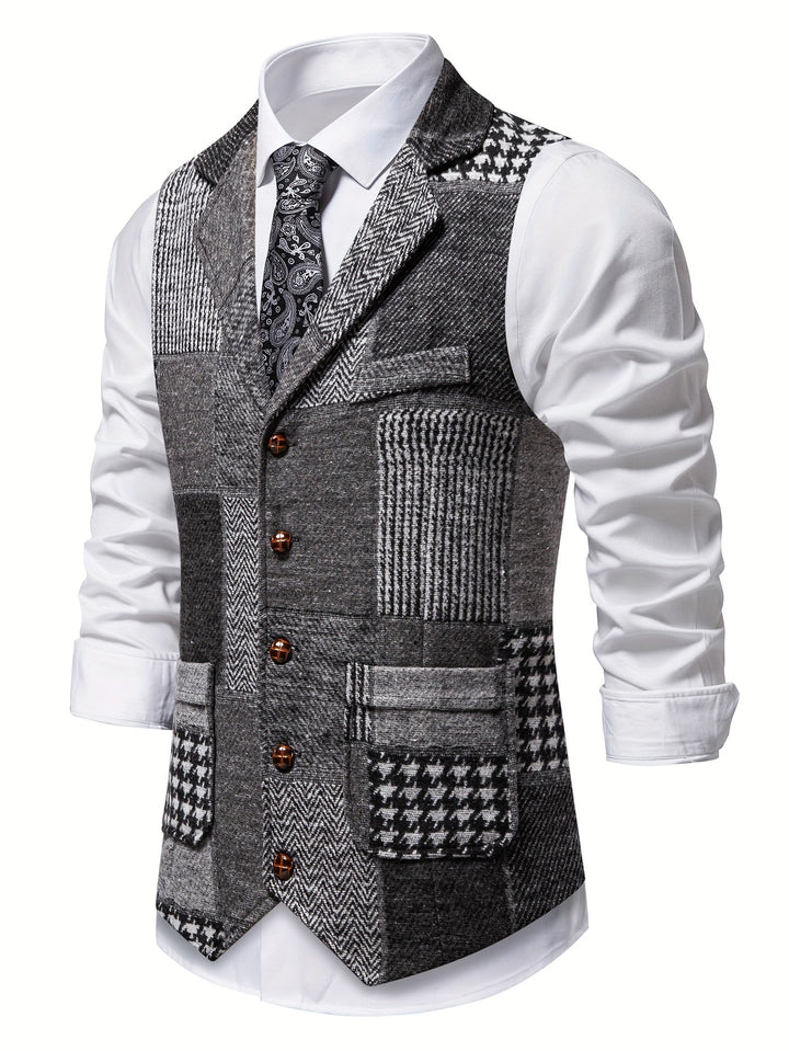 Tobias | Patchwork Tailored Waistcoat