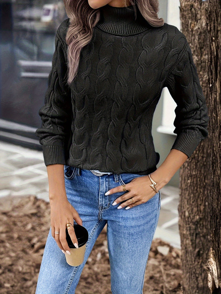 Celeste | Cozy Cable-Knit Turtleneck Jumper