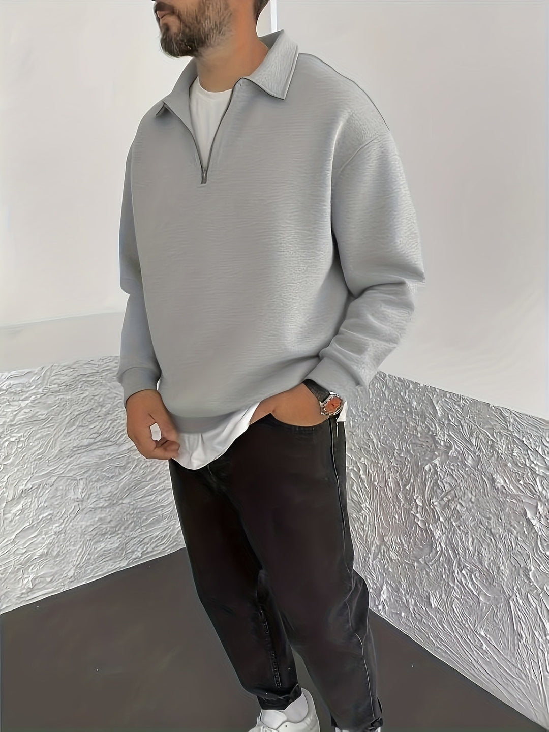 Nathaniel | Cozy Half-Zip Sweatshirt