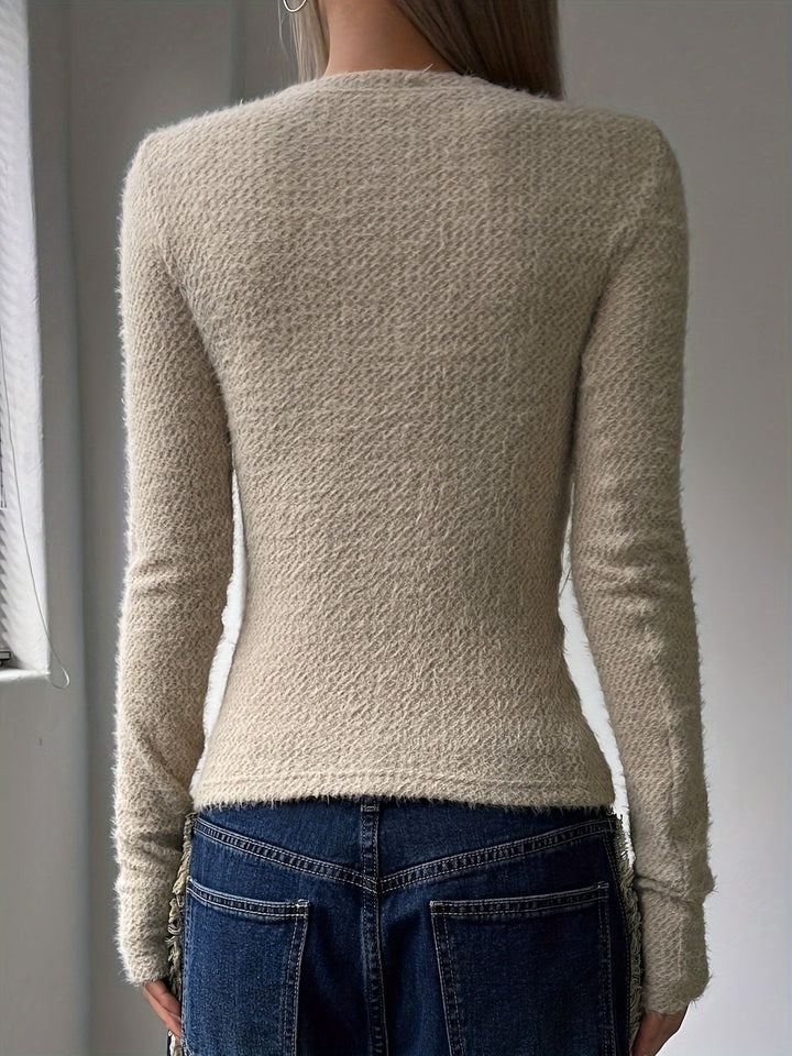Noreen | Soft Plush Long Sleeve Top