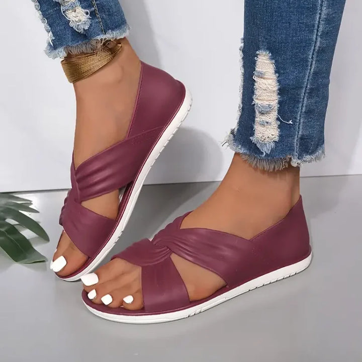 Elena | Cushioned Cross-Strap Sandals