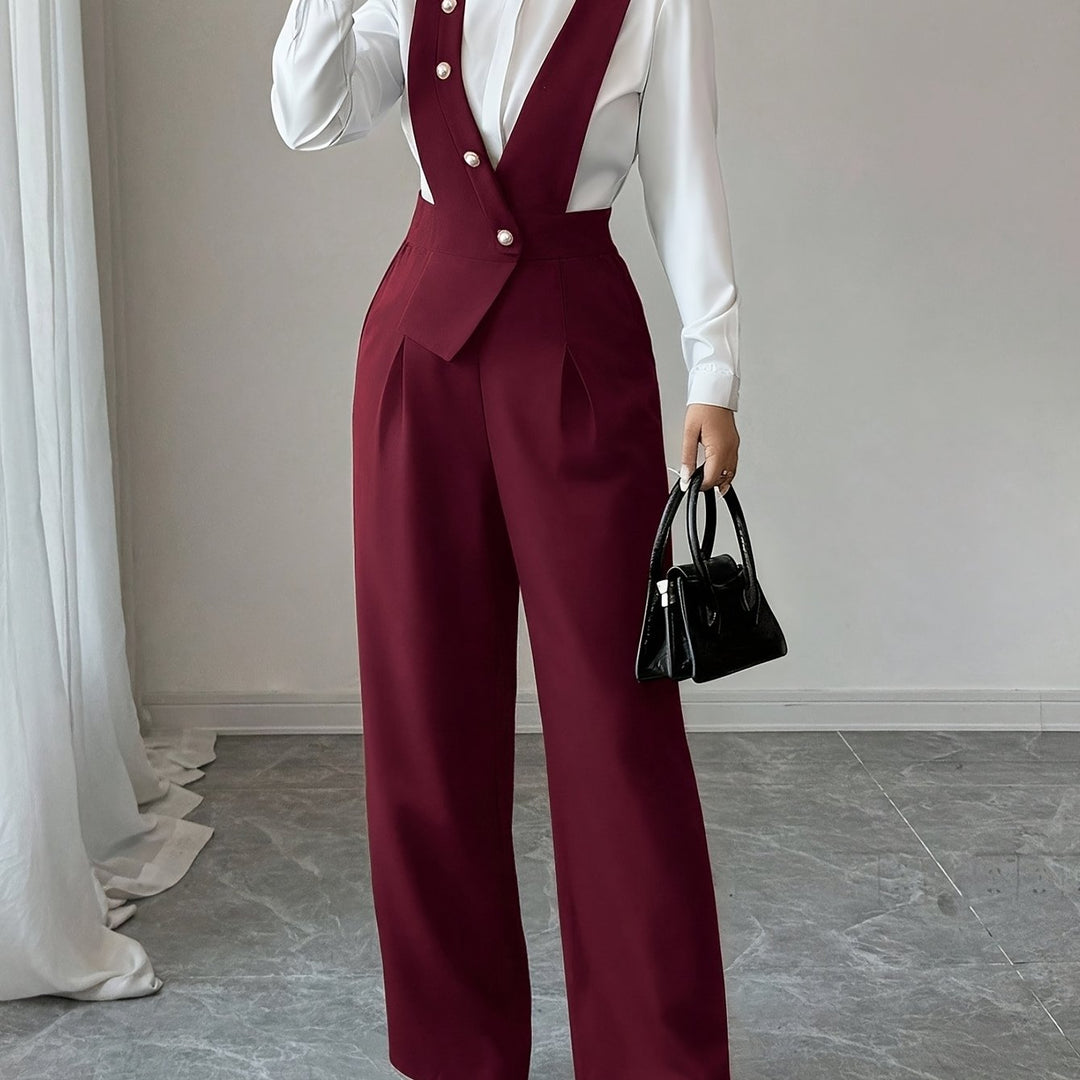 Coralie | Tailored Wide-Leg Jumpsuit