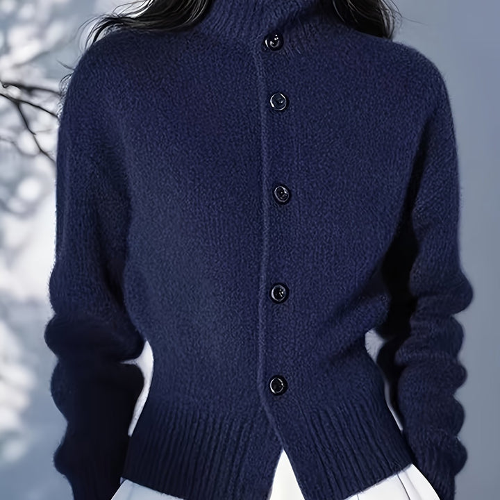 Margot | High-Neck Button Cardigan