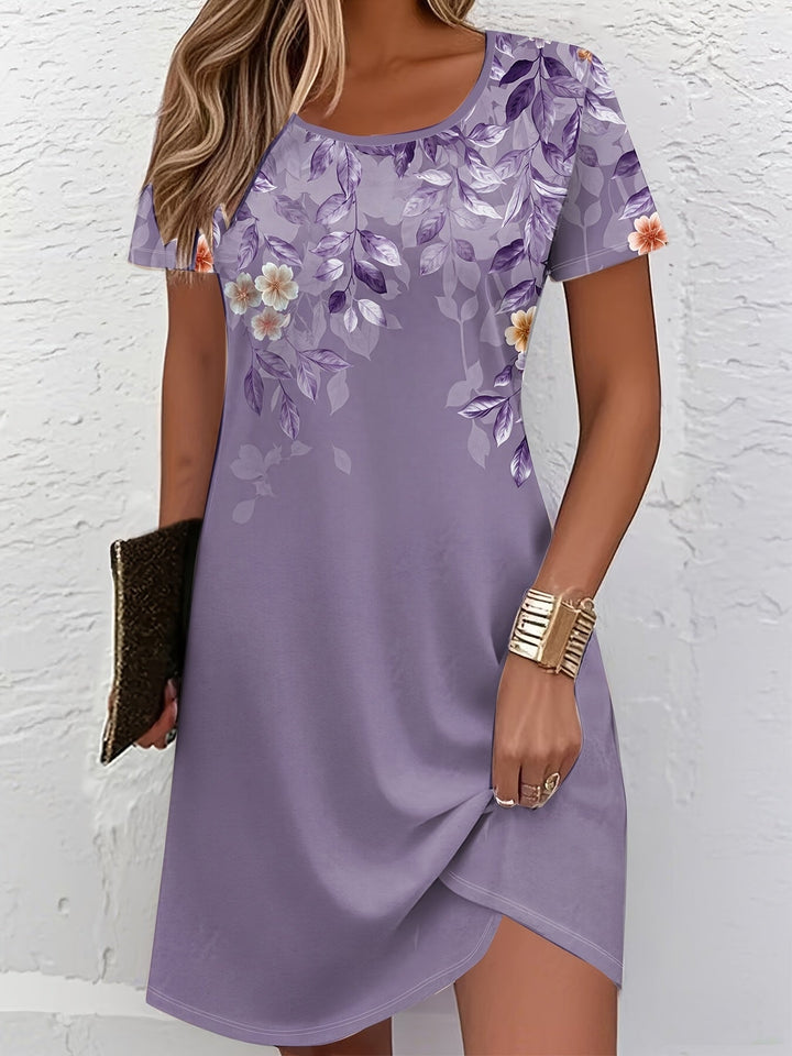 Marjorie | Graceful Floral A-Line Dress