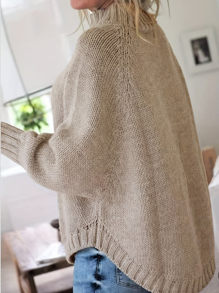 Corinne | Cozy High-Neck Cable-Knit Jumper