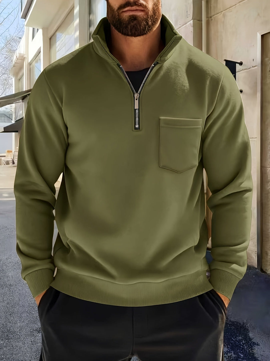 Calvin | Refined Half-Zip Pullover