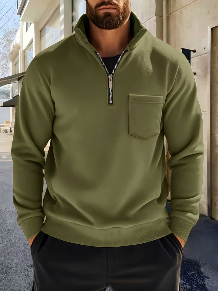 Calvin | Refined Half-Zip Pullover