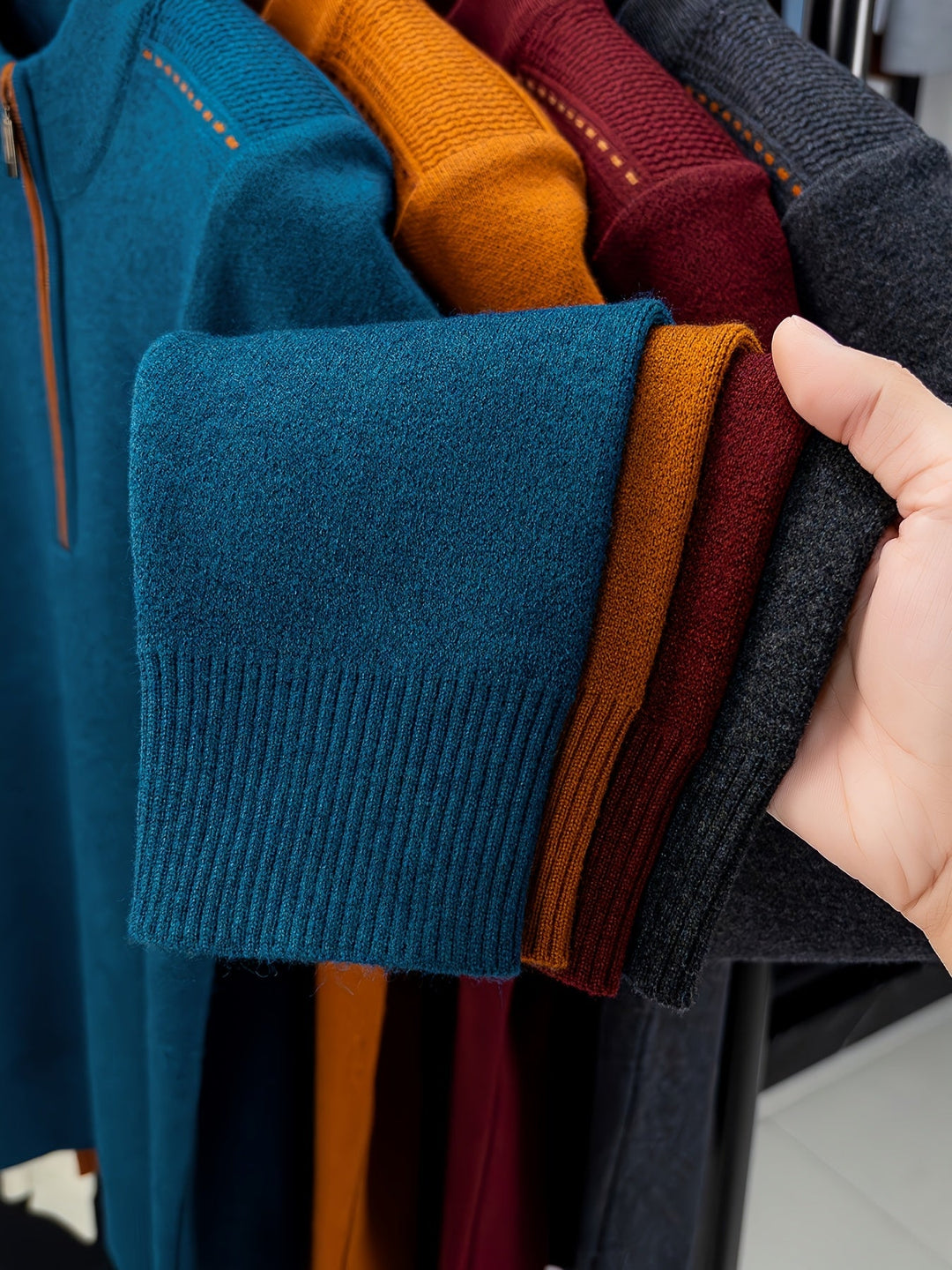 Nathan | Half-Zip Mock Neck Jumper