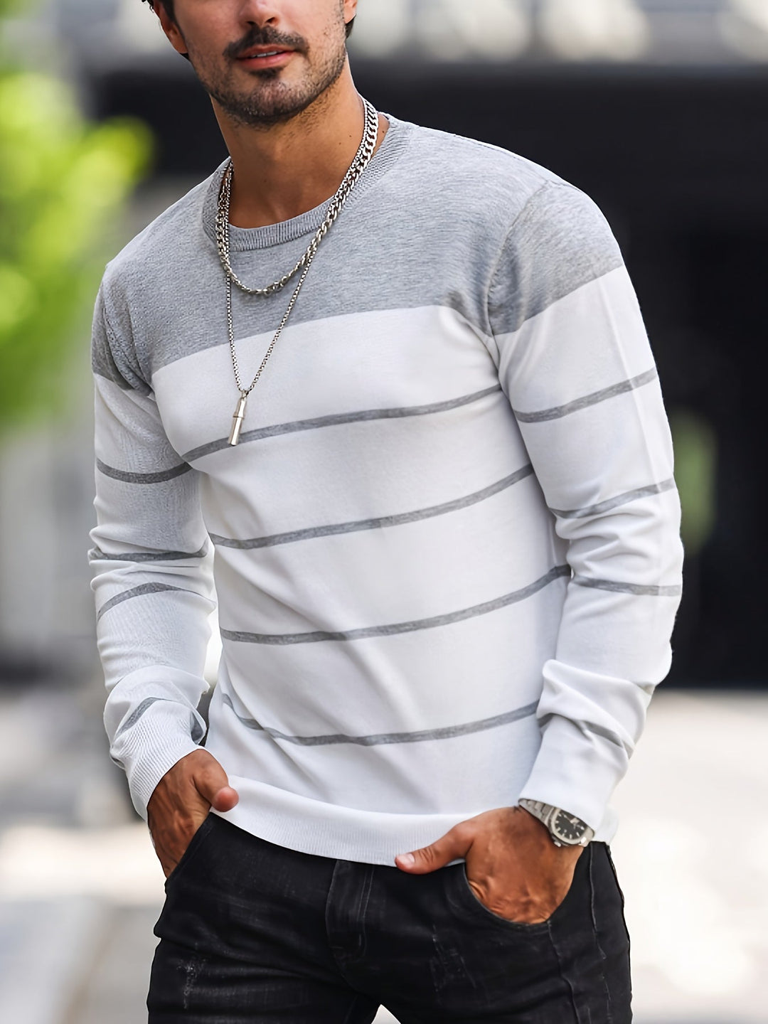 Henry | Striped Crew Neck Jumper