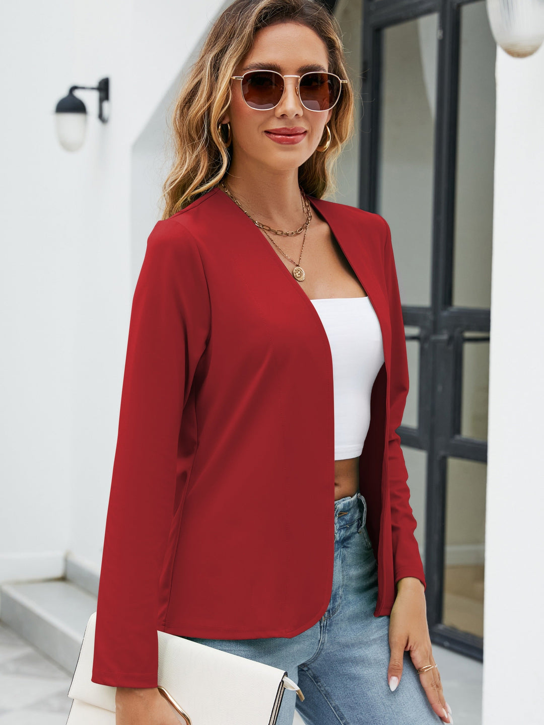 Rosabel | Open Front Tailored Cardigan
