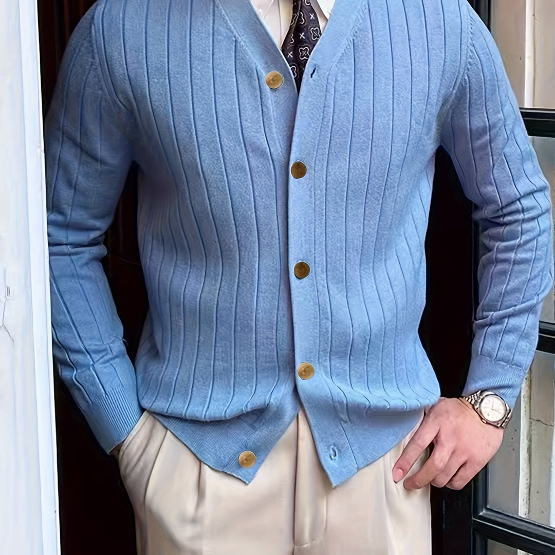 Arthur | Ribbed Button-Up Cardigan