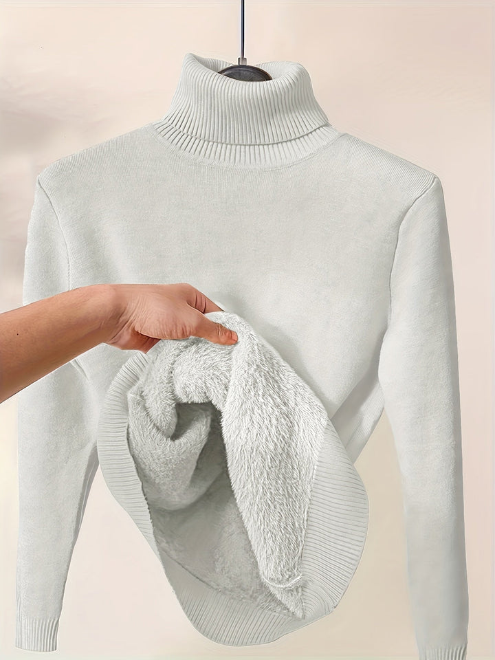 Selena | Cozy Lined High-Neck Jumper
