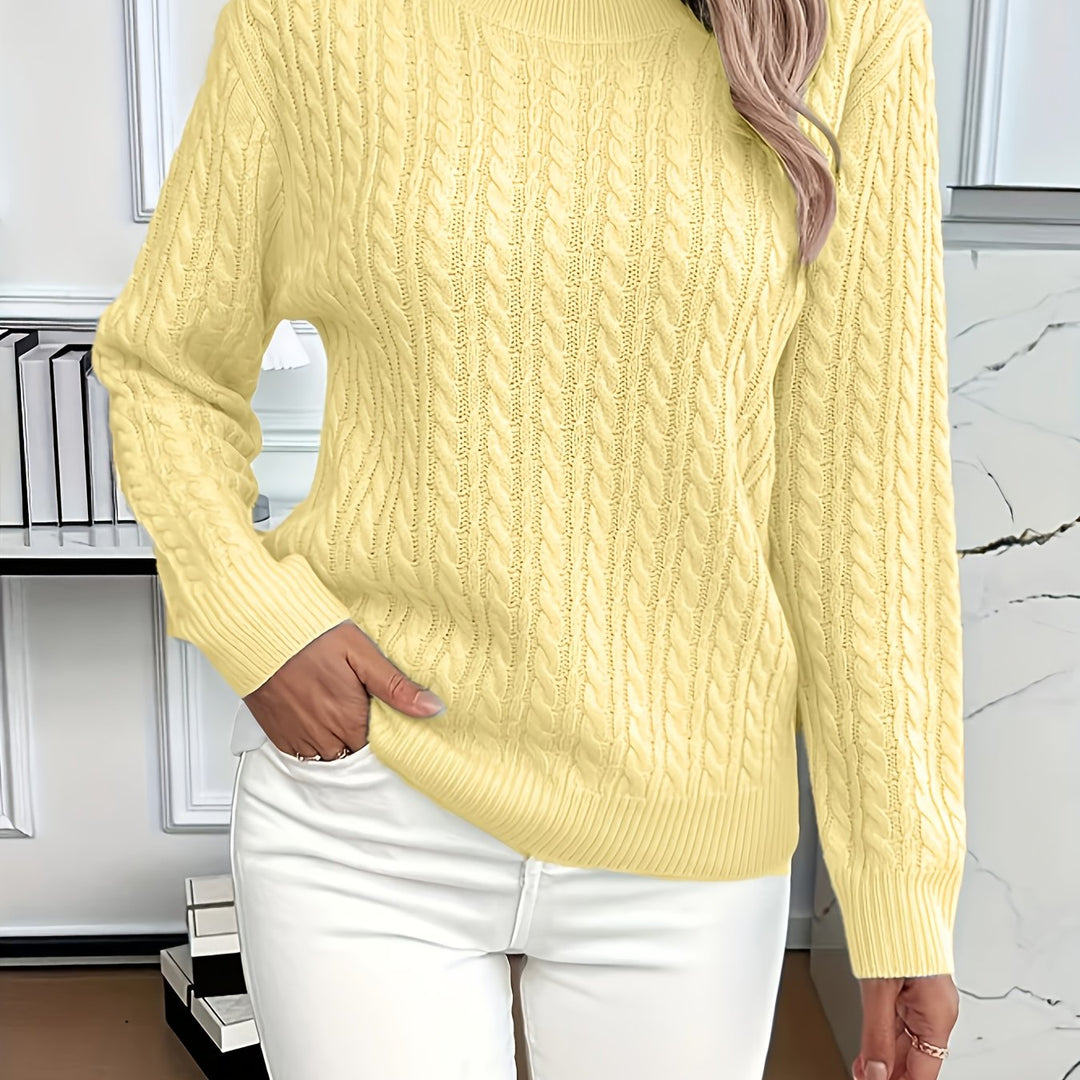 Faye | Cable-Knit Round Neck Jumper