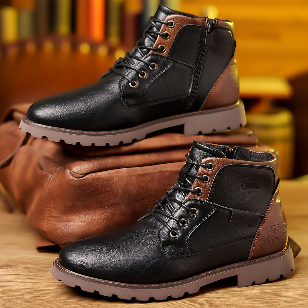 Edwin | Rugged Lace-Up Ankle Boots