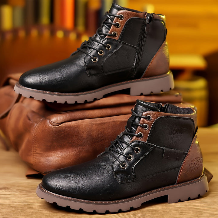 Edwin | Rugged Lace-Up Ankle Boots