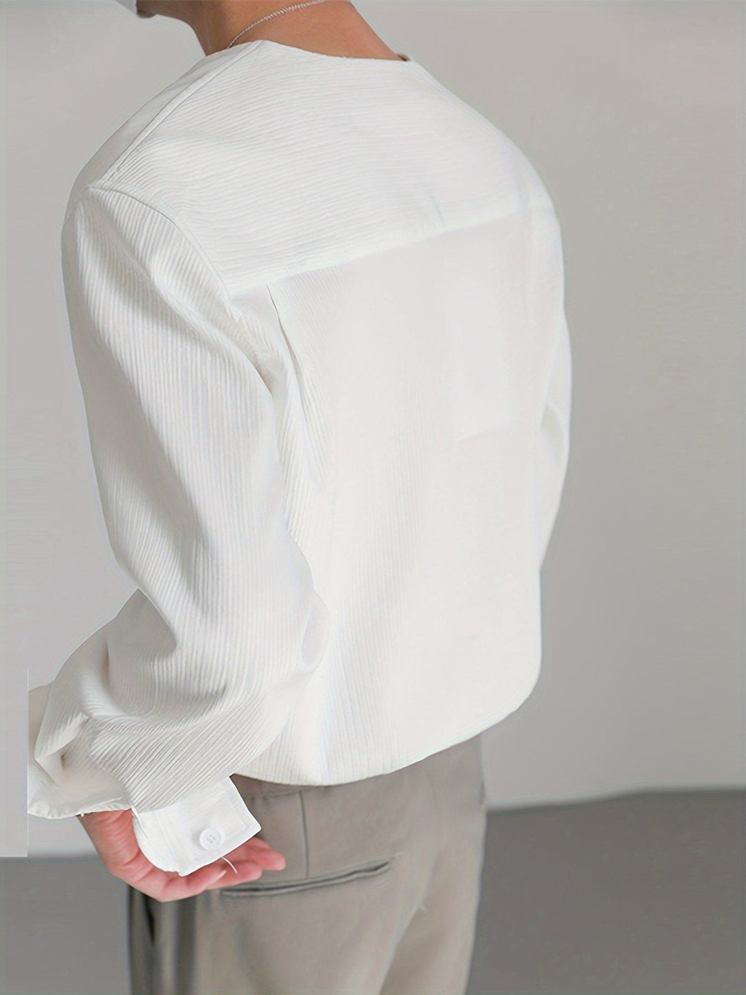Franklin | Collarless V-Neck Shirt